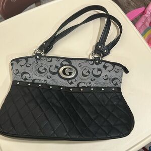 Guess large zipper tote purse